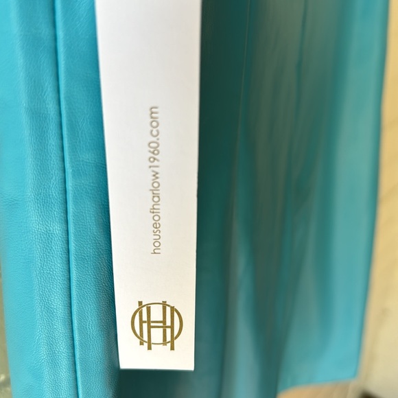 House of Harlow 1960 vegan faux leather sheath dress sleeveless - Picture 4 of 6